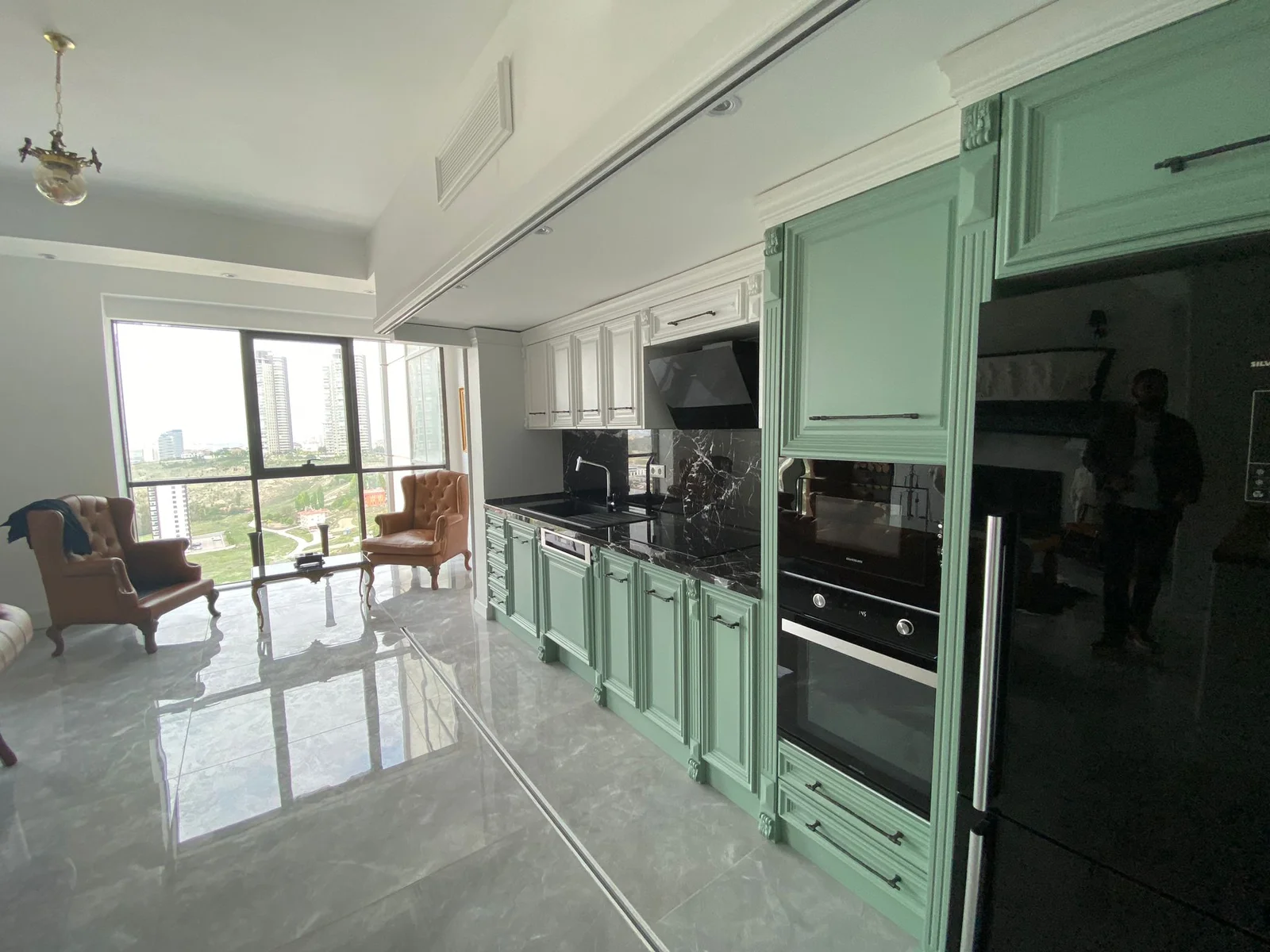 Modern Sage-Green Custom Kitchen in Cherry Hill NJ